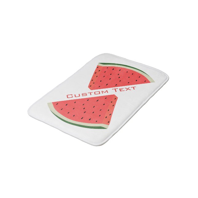 Watermelon Bath Mat with Custom Text (Angled)
