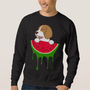 Watermelon Beagle, Dog Lover, Summer Fruit Sweatshirt