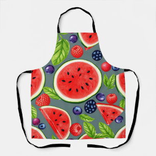 Watermelon Berry Summer Pattern Apron