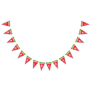 Watermelon birthday bunting Melon party Summer