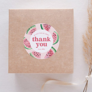 Watermelon Birthday Classic Round Sticker