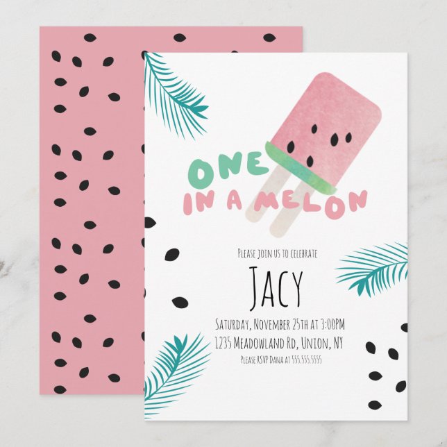 Watermelon Birthday Girl / One in a Melon   (Front/Back)