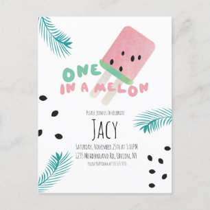Watermelon Birthday Girl / One in a Melon  Postcard
