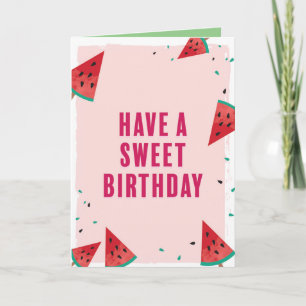 Watermelon Birthday Greeting Card