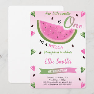 Watermelon Birthday Invitation
