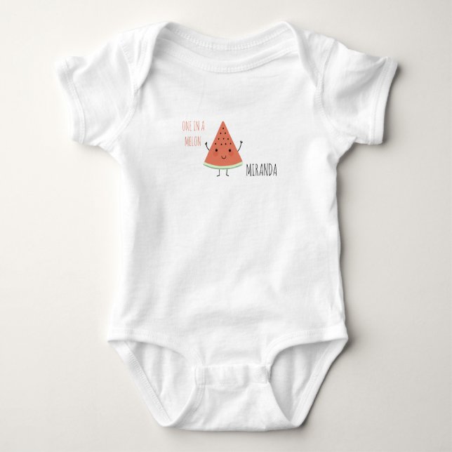 Watermelon Birthday Party  Baby Bodysuit (Front)