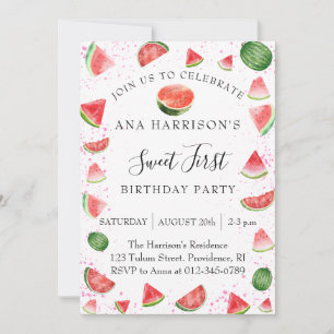 Watermelon Birthday Party Invitation