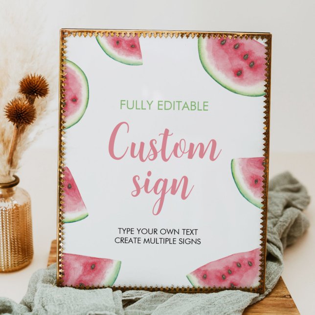 Watermelon Birthday Party Table Sign (Creator Uploaded)