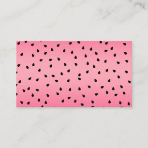 Watermelon Black Seeds Summer Vibes Juicy Pink Business Card
