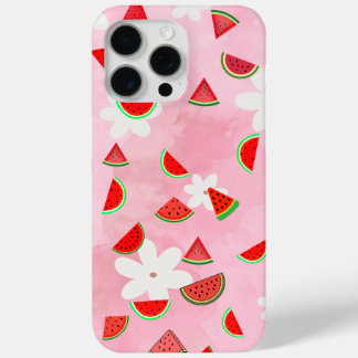 Watermelon Bloom – Fun Summer Floral Pattern" iPhone 15 Pro Max Case