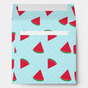 Watermelon Blue Fun Summertime Birthday Party Envelope