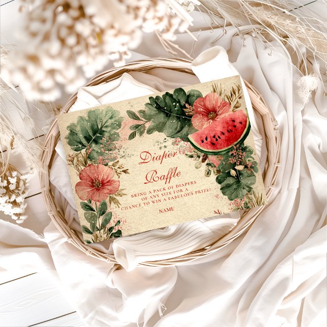 Watermelon Botanical Garden Diapper Raffle  Enclosure Card (Creator Uploaded)