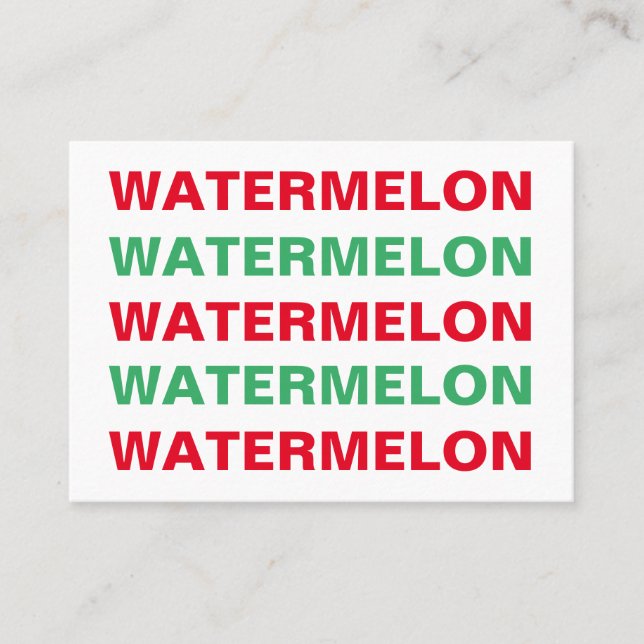 Watermelon  business card (Front)