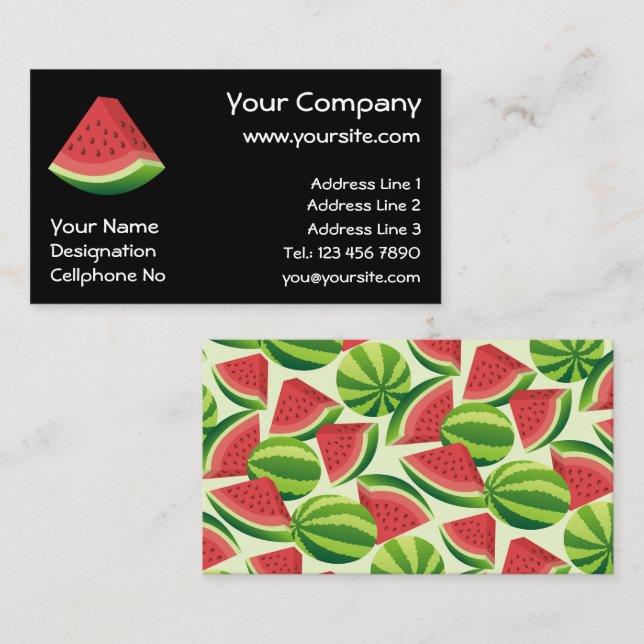 Watermelon Business Card (Front/Back)