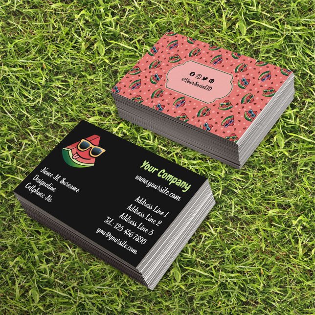 Watermelon Cartoon Business Card (Creator Uploaded)