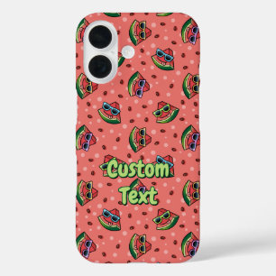 Watermelon Cartoon Pattern iPhone 16 Case