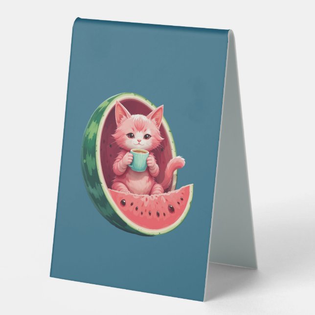 Watermelon Cat Coffee Break (Front)