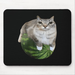 Watermelon Cat Silly Cat Meme Mouse Pad
