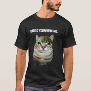 Watermelon Cat Silly Cat Meme Rage Is Consuming Me T-Shirt