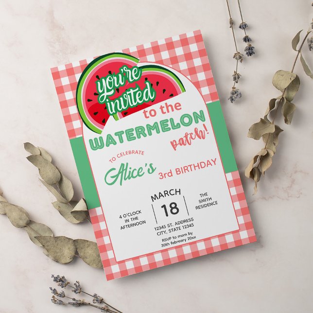 Watermelon Celebration Birthday Invitation (Creator Uploaded)