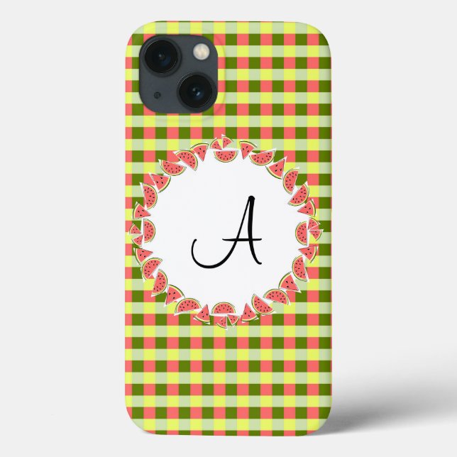 Watermelon Check 'Monogram' iPad case (Back)