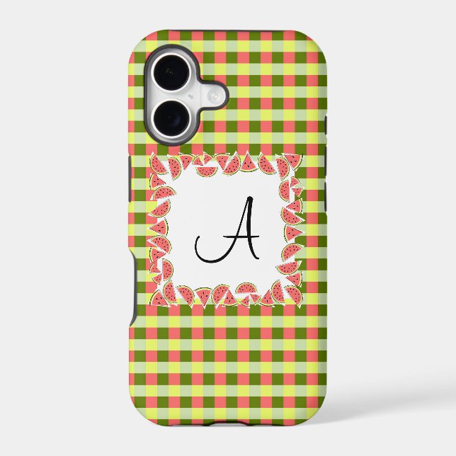 Watermelon Check 'Monogram' iPhone 5 case (Back)
