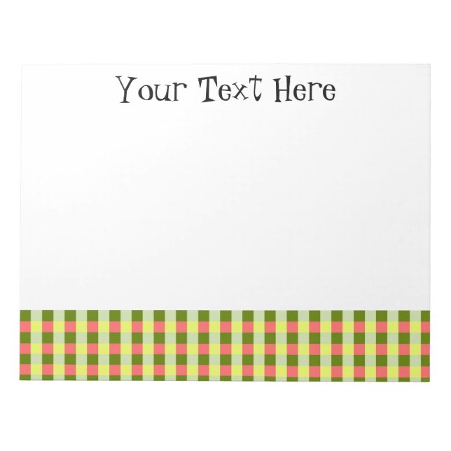 Watermelon Check Text Notepad (Front)