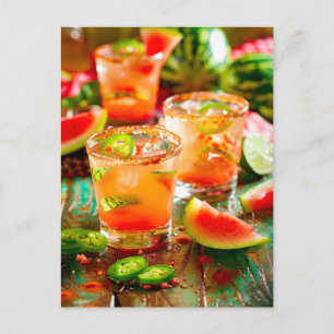 Watermelon Chilli Cocktail – Spicy Summer Holiday Postcard