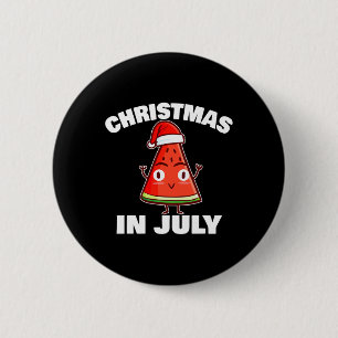 Watermelon Christmas In July Christmas Tree Summer 6 Cm Round Badge