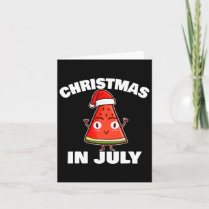 Watermelon Christmas In July Christmas Tree Summer Card