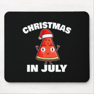 Watermelon Christmas In July Christmas Tree Summer Mouse Pad