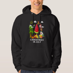 Watermelon Christmas Tree Christmas In July Summer Hoodie
