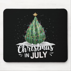 Watermelon Christmas Tree Christmas In July Summer Mouse Pad