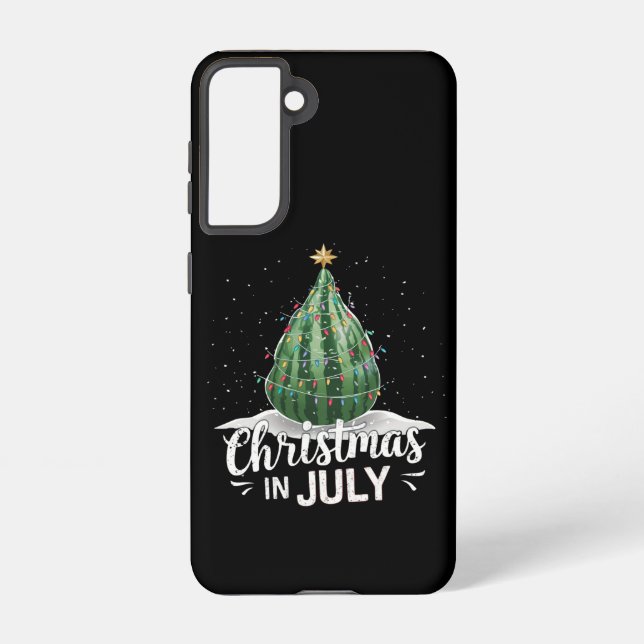 Watermelon Christmas Tree Christmas In July Summer Samsung Galaxy S21 Case (Back)