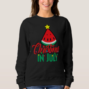 Watermelon Christmas Tree Christmas In July Summer Sweatshirt