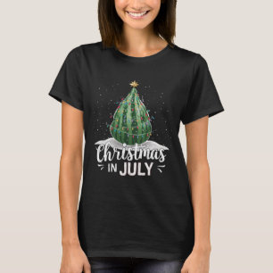Watermelon Christmas Tree Christmas In July Summer T-Shirt