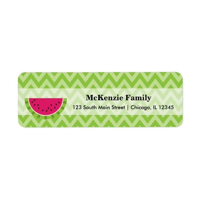 Watermelon colour return address label (Front)