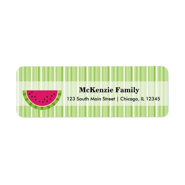Watermelon colour return address label (Front)
