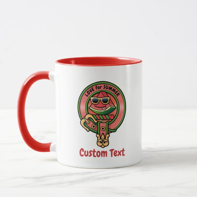 Watermelon Crest over Tartan Mug (Left)
