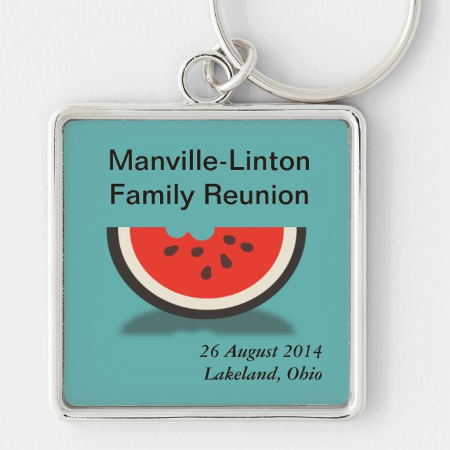 Watermelon Custom Family Reunion Souvenir Keyring (Front)