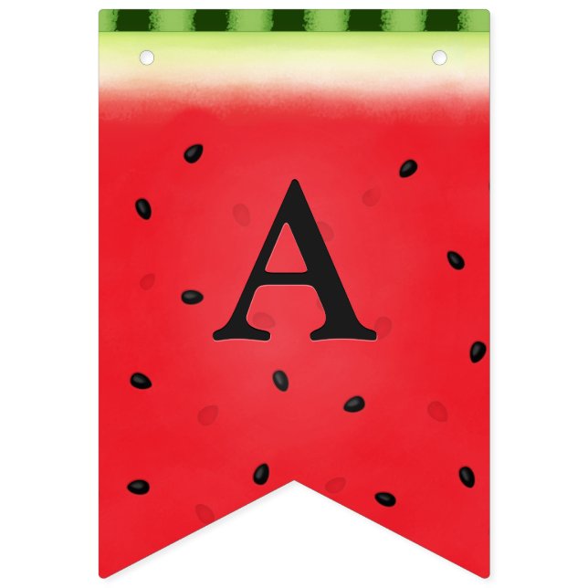 Watermelon Custom Lettering Bunting (Sixth Flag)