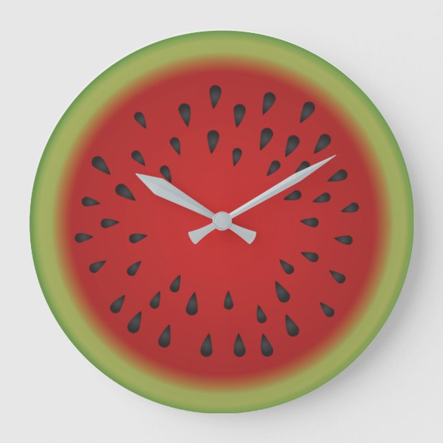 Watermelon Cutaway Round Clock (Front)