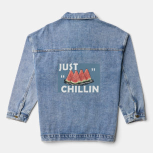 watermelon denim jacket