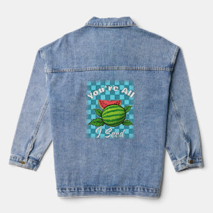 watermelon denim jacket