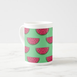 Watermelon Design Bone China Mugs