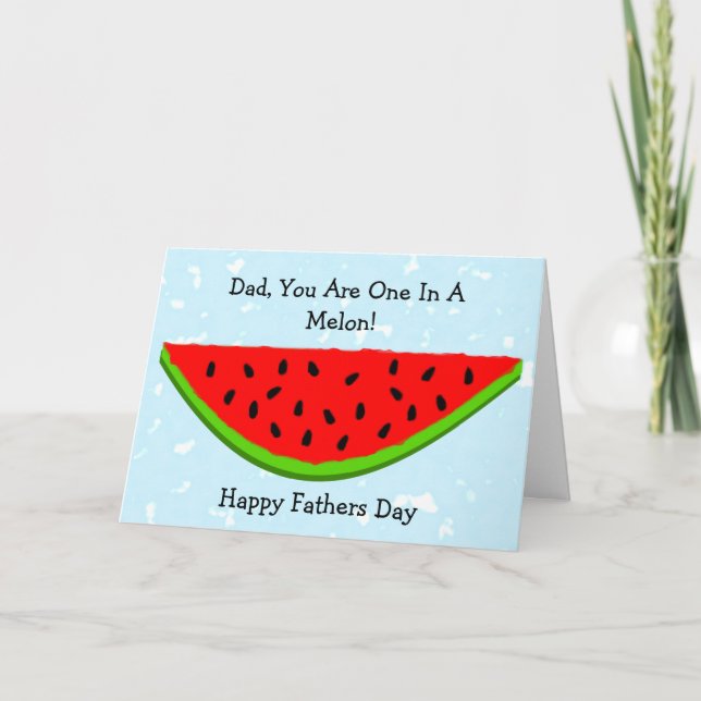 Watermelon Design Personalised Father's Day Card (Front)