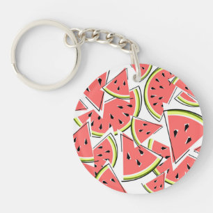 Watermelon double-sided key ring
