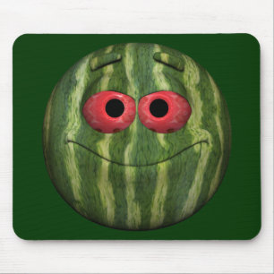 Watermelon Emoticon Mouse Pad