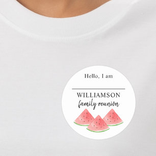 Watermelon Family Reunion Name Tag