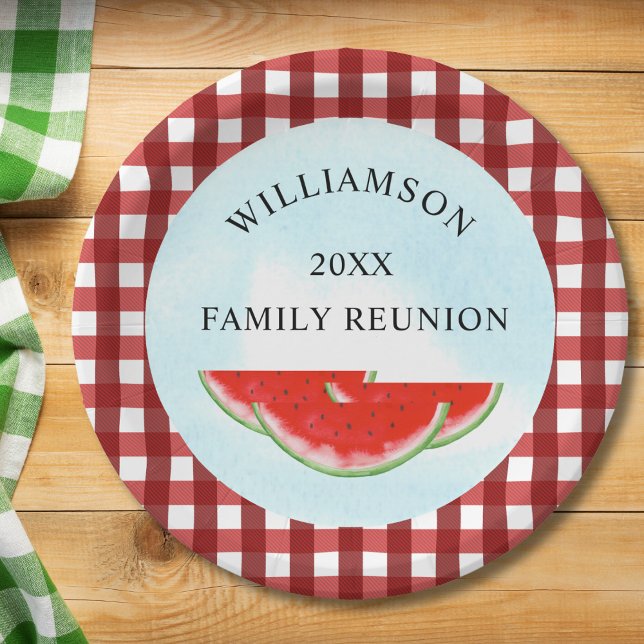 Watermelon Family Reunion Paper Plate (Creator Uploaded)